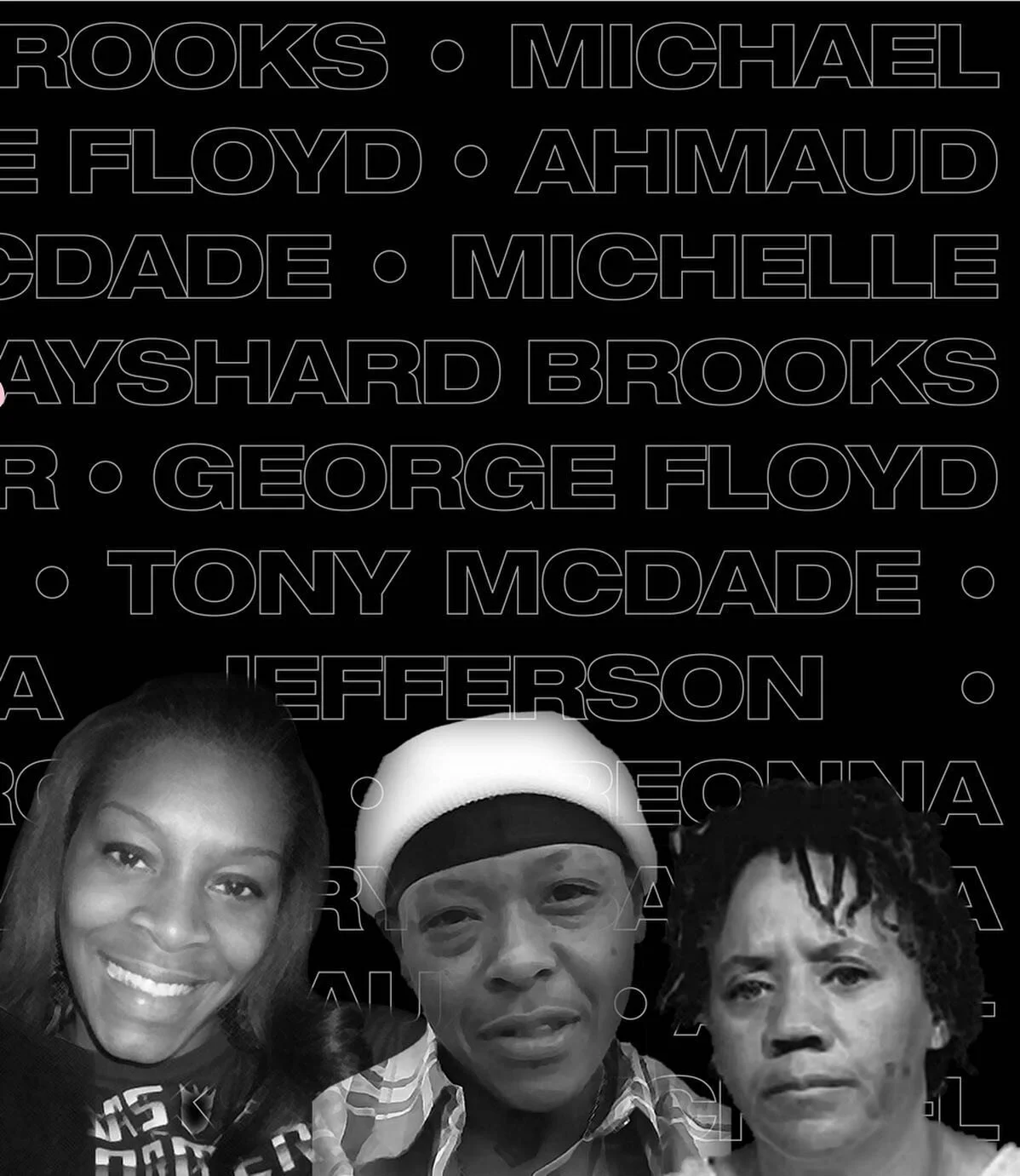 Atatiana Jefferson, Rayshard Brooks, Michael Brown, Breonna Taylor, George Floyd, Ahmaud Arbery, Sandra Bland, Tony McDade, &amp; Michelle Cusseaux.
-
I was listening to the podcast @nprcodeswitch and reflecting on the amount of Black people who die 