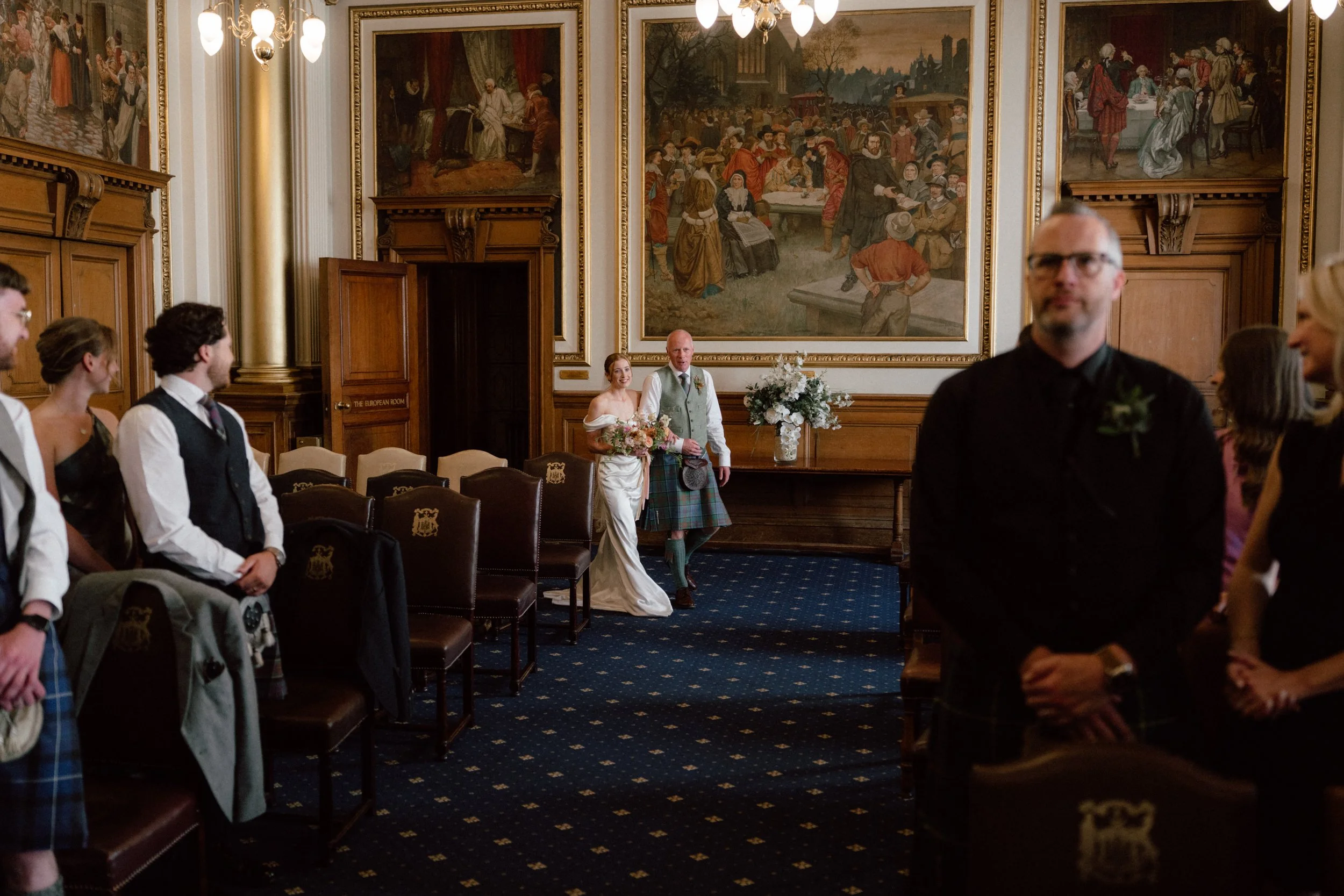 Edinburgh City Chambers Eurpoean Room Wedding Photography 16.jpg