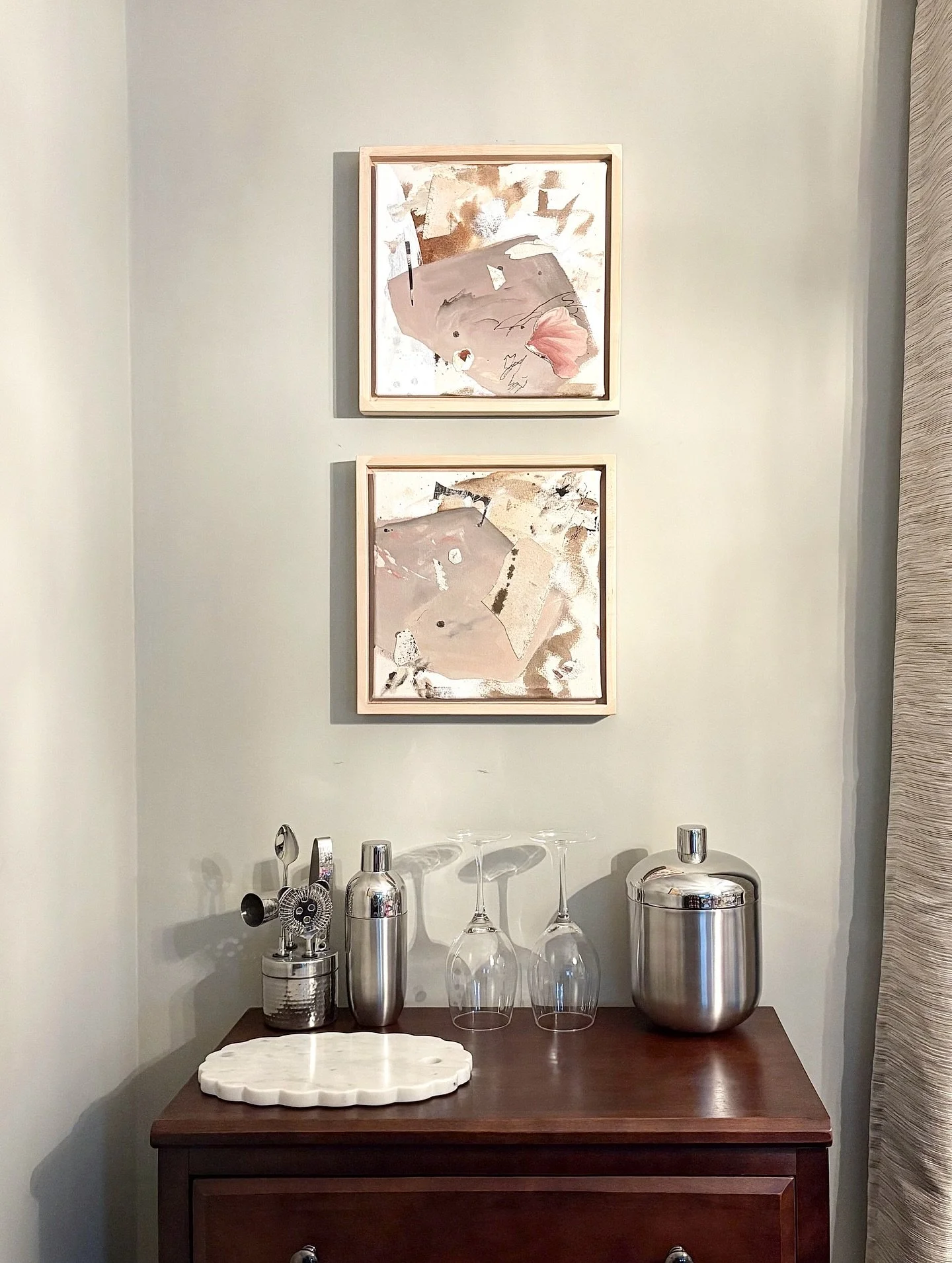 First install pic of 2026😍 I&rsquo;m thrilled to see these two hung together! 

#mnartist #nemaamn #casketarts #artcollector #minneapolisartist