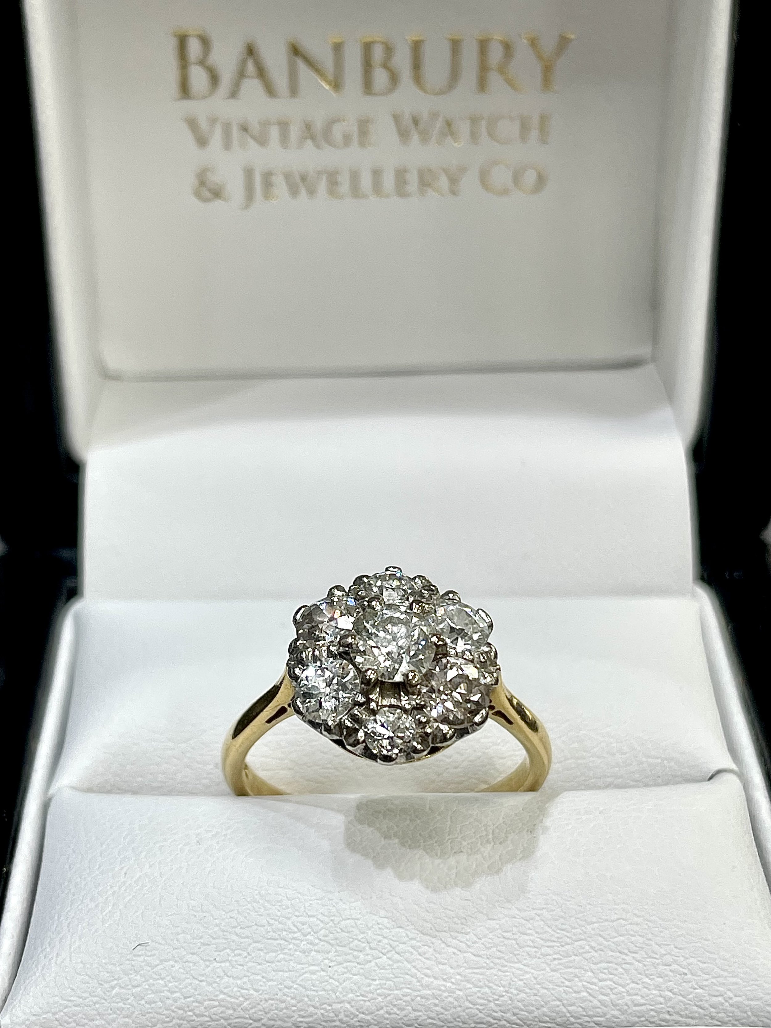 18ct Old Cut 7 Stone Diamond ring