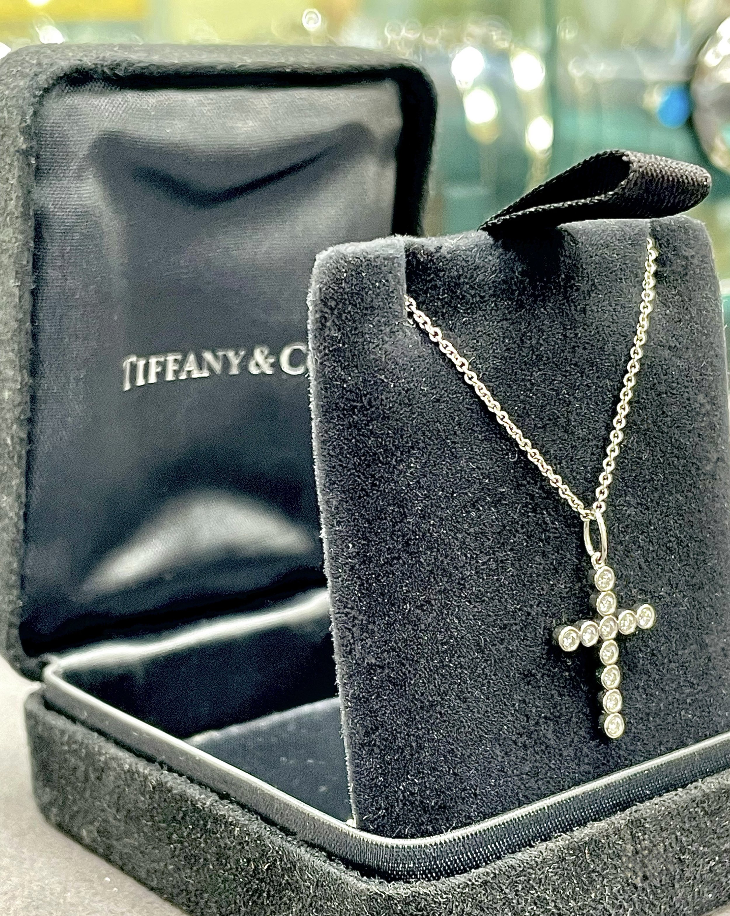 Tiffany & Co diamond cross necklace
