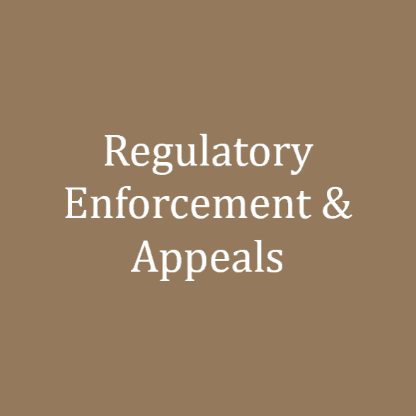 Regulatory Enforcement &amp; Appeals