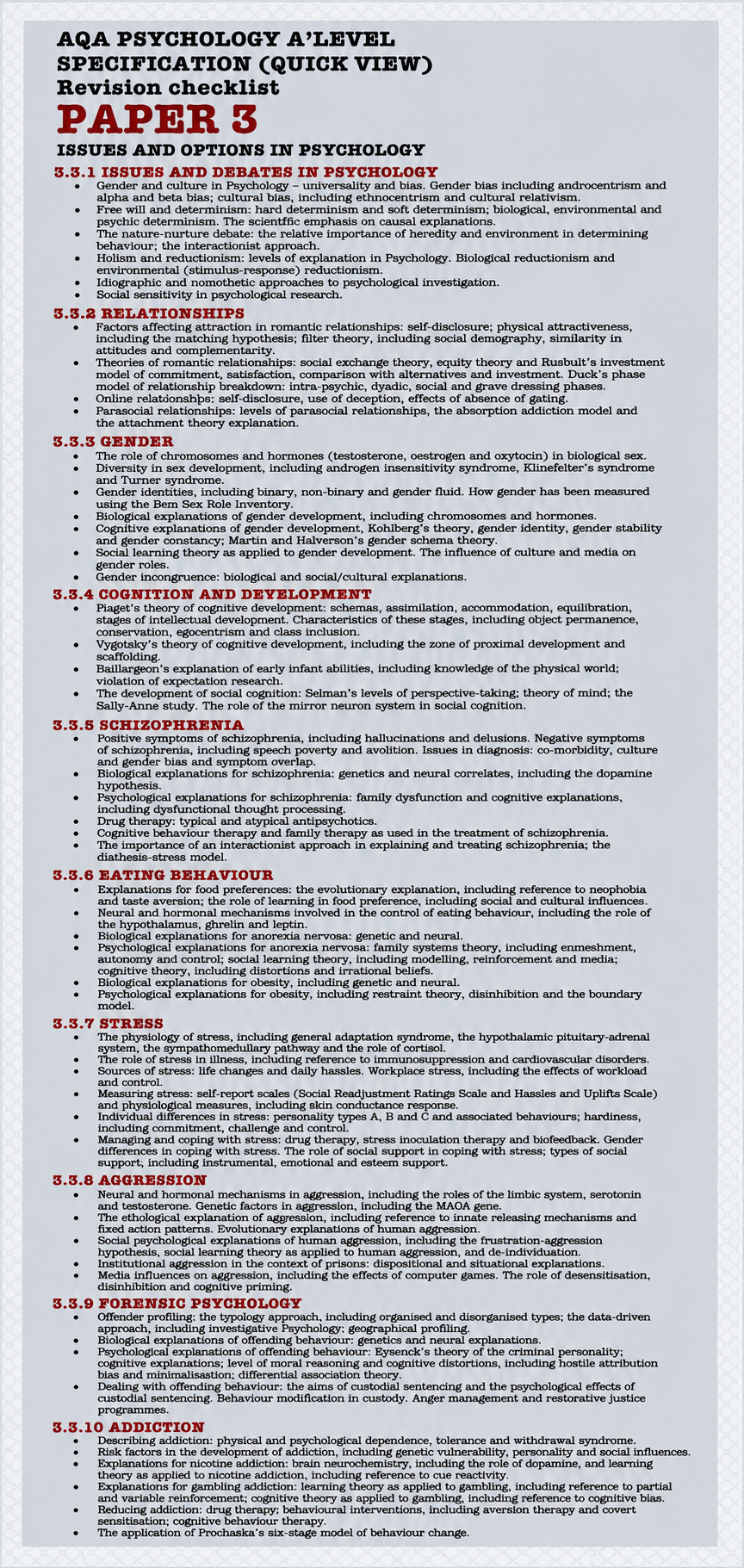 Issues and options in Psychology specification
