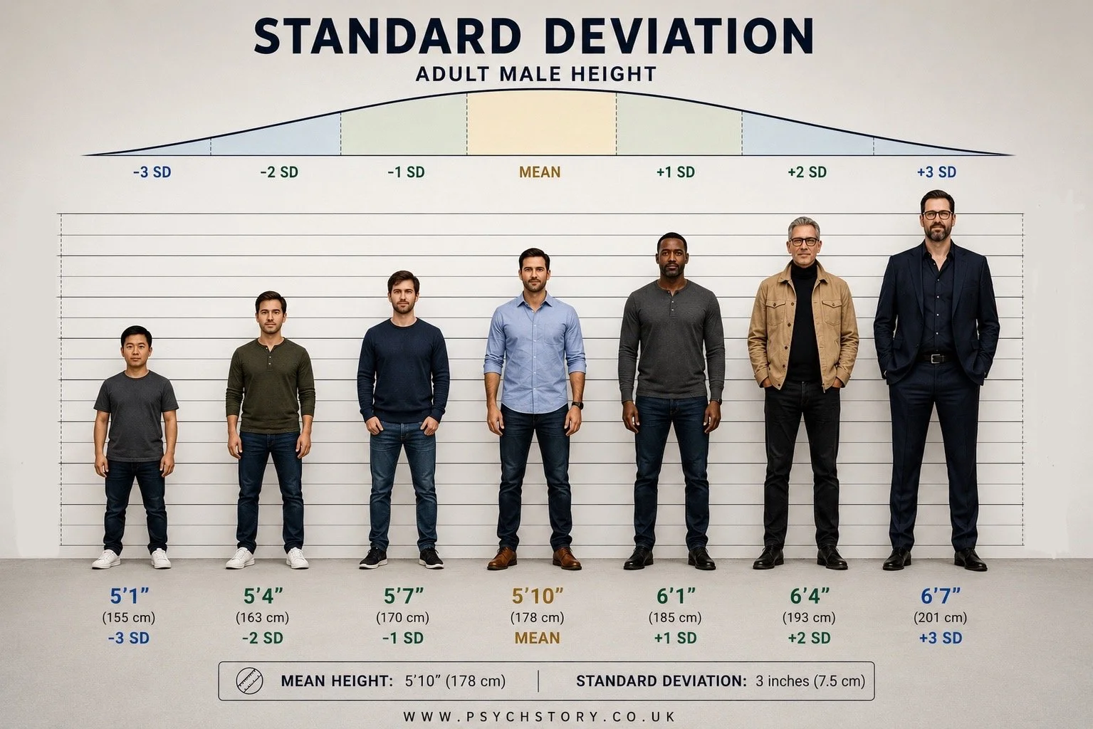 STANDARD DEVIATION FOR HEIGHT