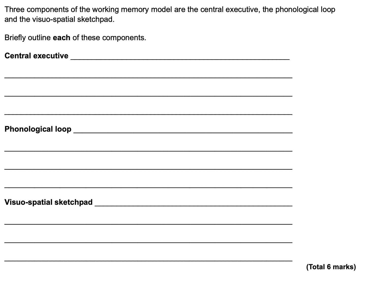 THE WORKING MODEL OF MEMORY — MEMORY | Enhance Memory Skills Today ...