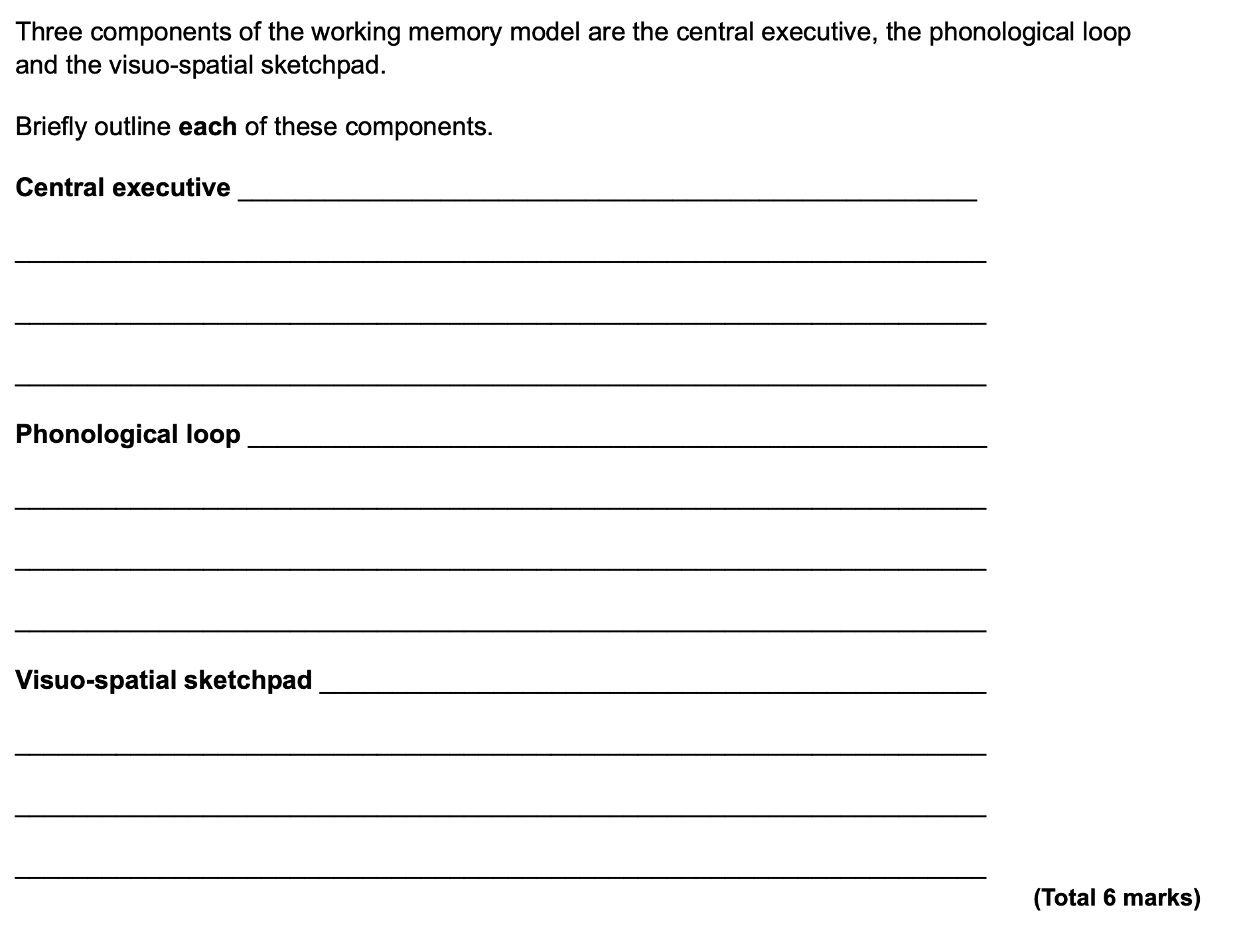 THE WORKING MODEL OF MEMORY — MEMORY | Enhance Memory Skills Today ...