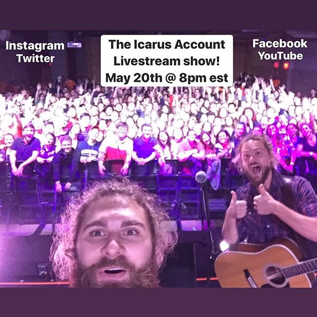 We&rsquo;re doing a livestream show on all of our socials this Wednesday night!!! Presave the new single #hallelujah #linkinbio 
https://distrokid.com/hyperfollow/theicarusaccount/hallelujah