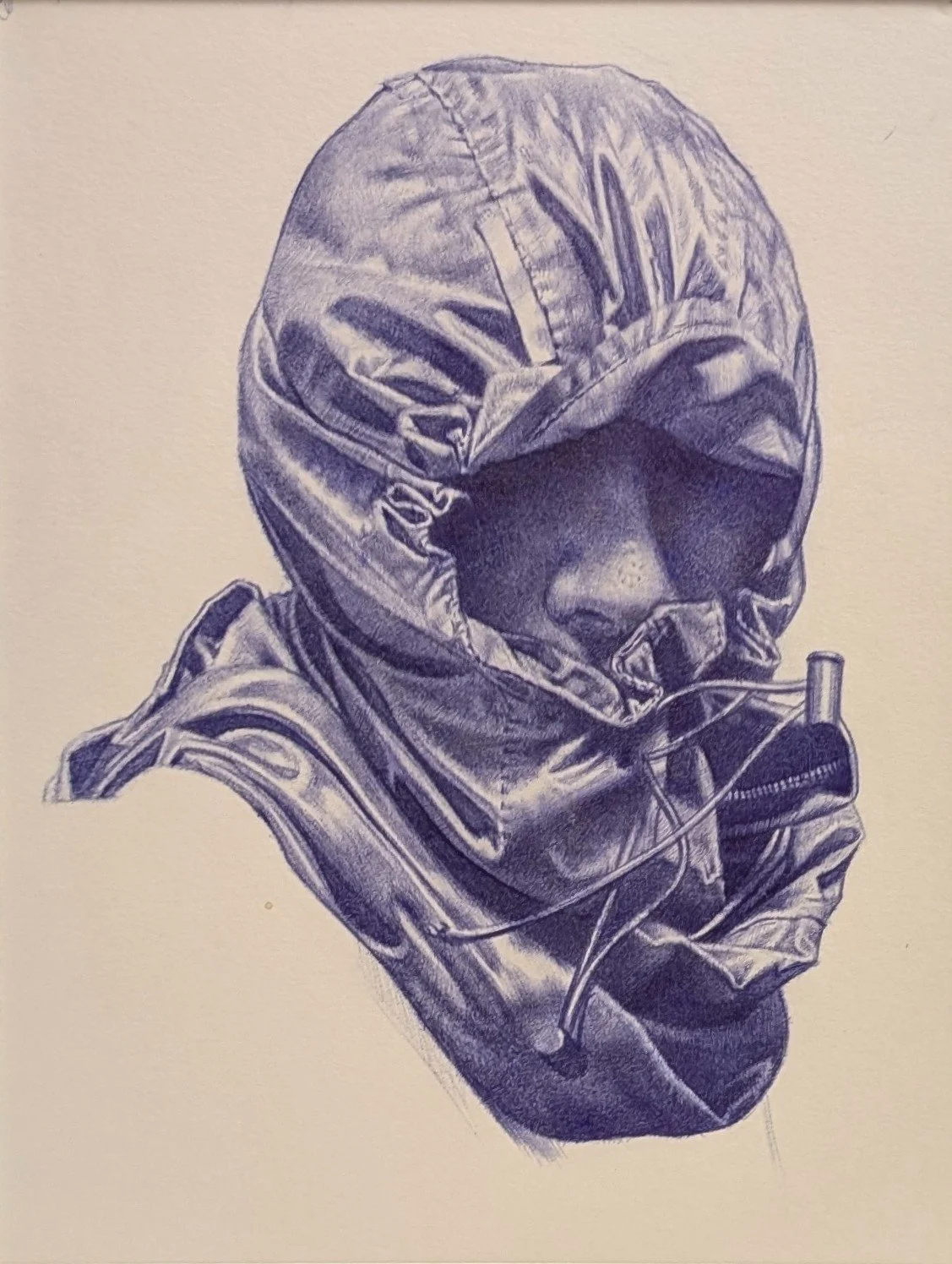 "Divination", 5 x 7 inches, ball point pen on paper, 2025