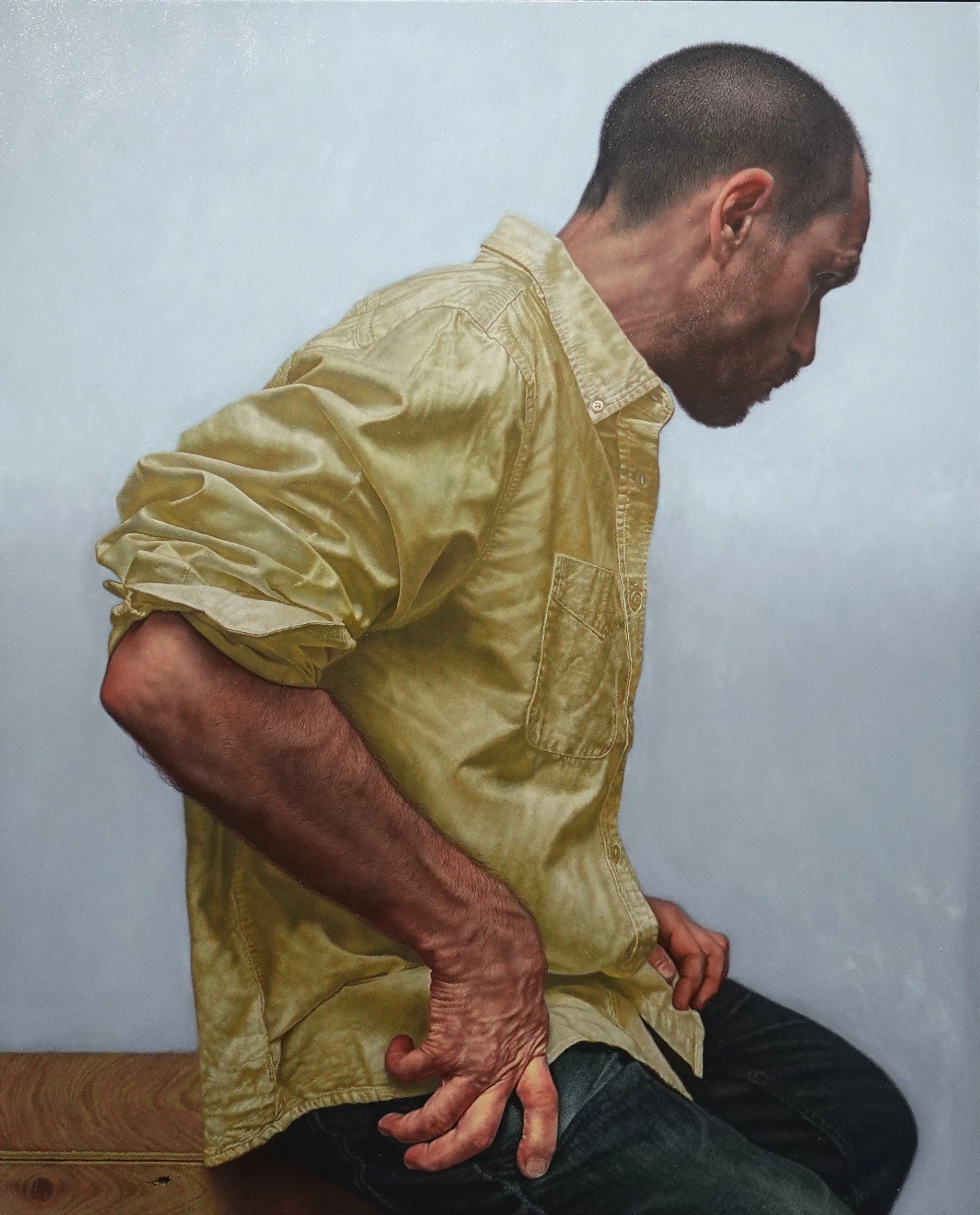 "Reflexive Stasis", 16 x 20 inches, oil on panel, 2025