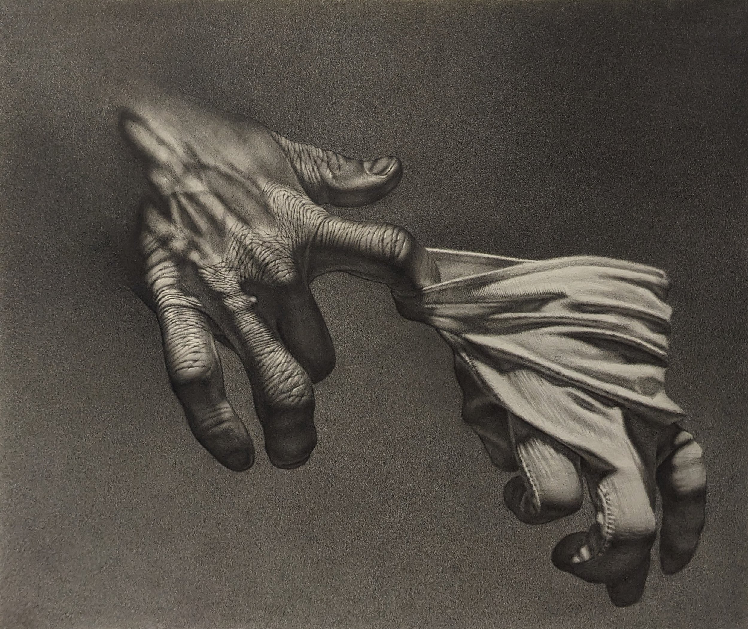 "Wraith", 17 x 20 inches, graphite on paper (SOLD)