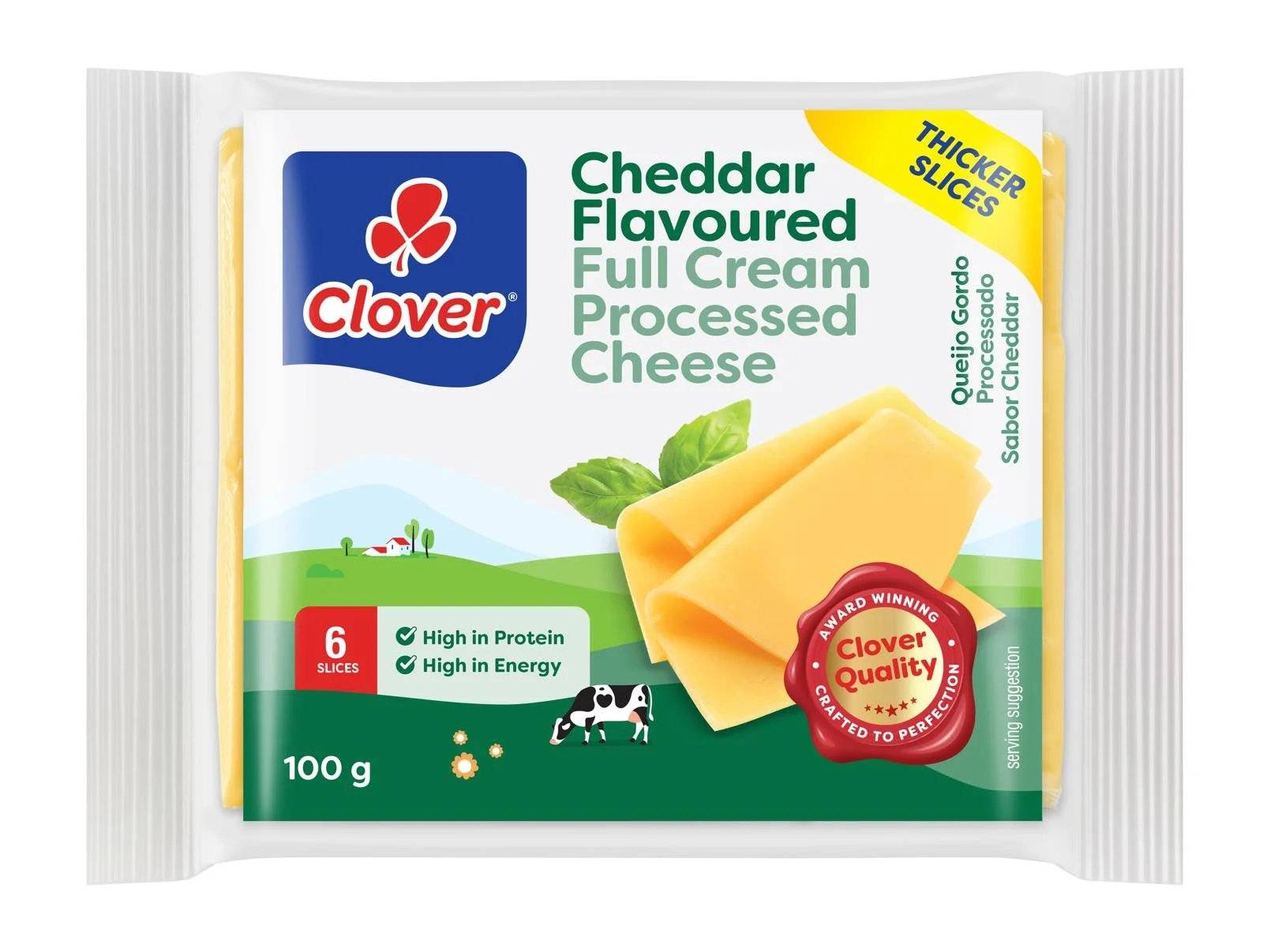 Clover - Cheddar Flavoured Full Cream Processed Cheese