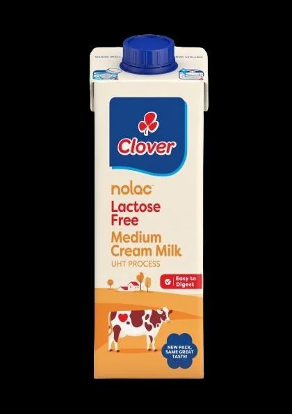 Clover - Nolac - Lactose Free - Medium Cream Milk - UHT Process