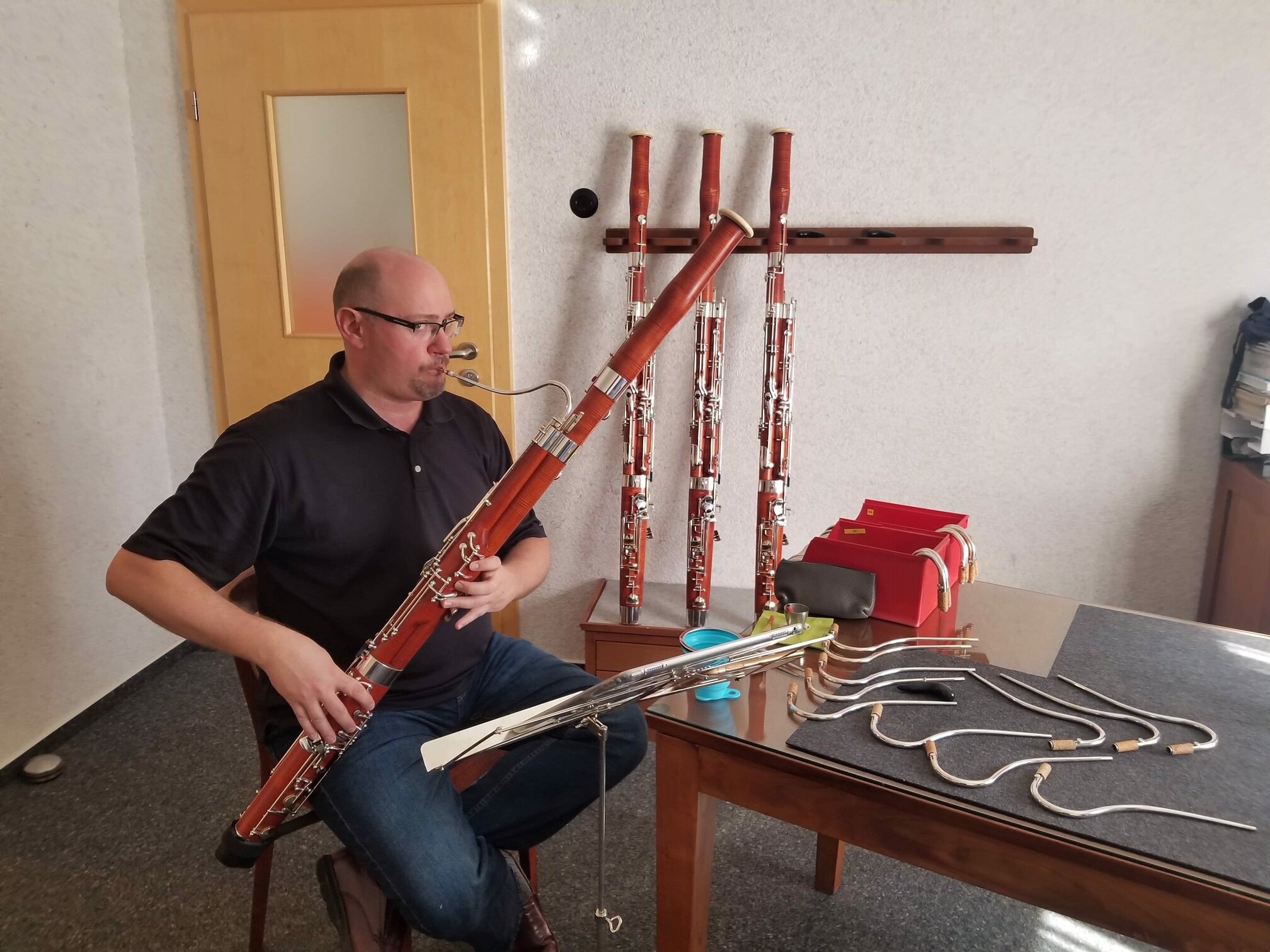 Trying bassoons at Püchner