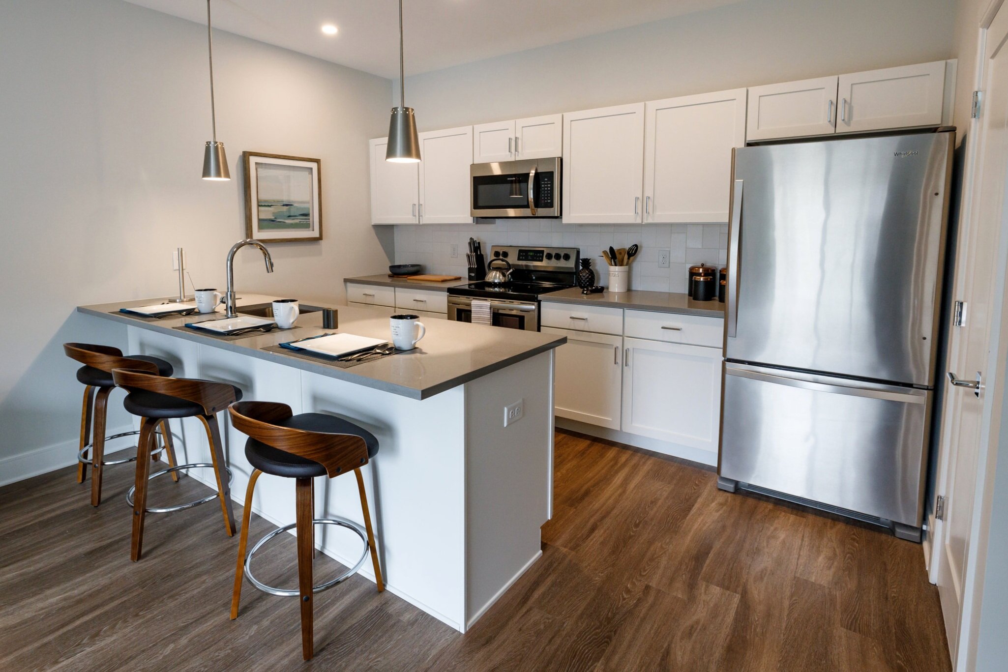 modern kitchen in the rise | pine hills in albany ny