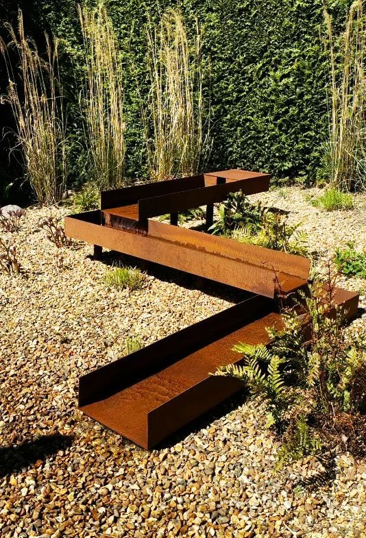 Corten Steel Water Rill in Macclesfield