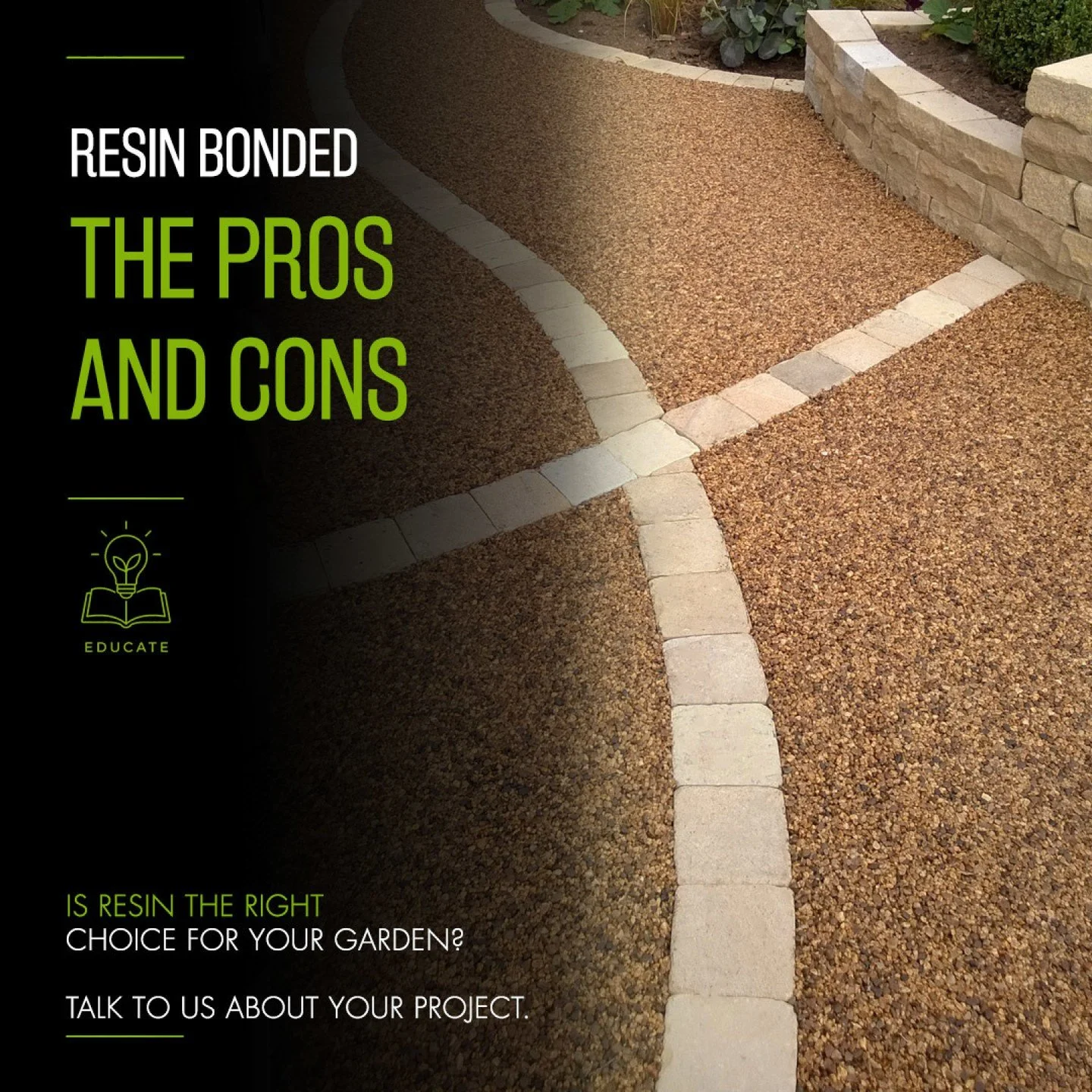 🌿 RESIN PATHWAYS &mdash; THE PROS AND CONS

Resin-bound surfacing can look fantastic in a garden, but like every landscaping material, it isn't the right choice for every project.

The advantages?

✓ Smooth, seamless appearance
✓ Excellent for curve