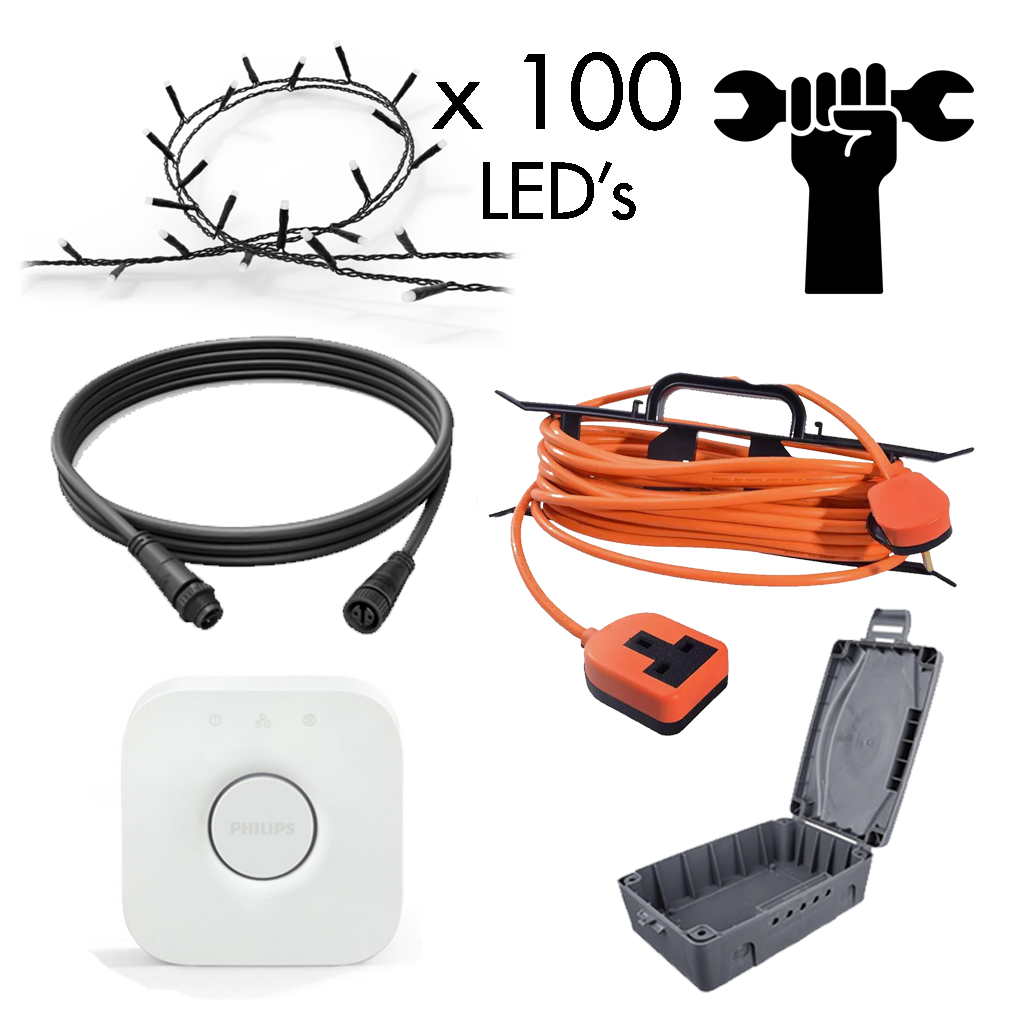 Philips Hue Festavia String Lights Starter Pack – Installed