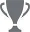 Silhouette of a trophy or award with two handles