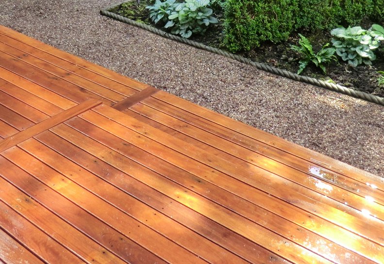 Cedar decking installed in the Ribble Valley