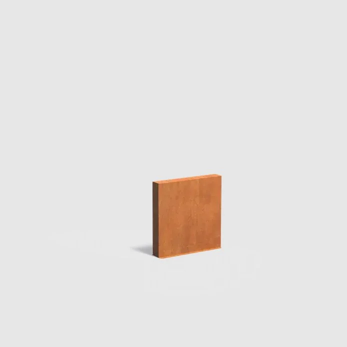 A single rectangular brown brick standing upright on a plain white background.