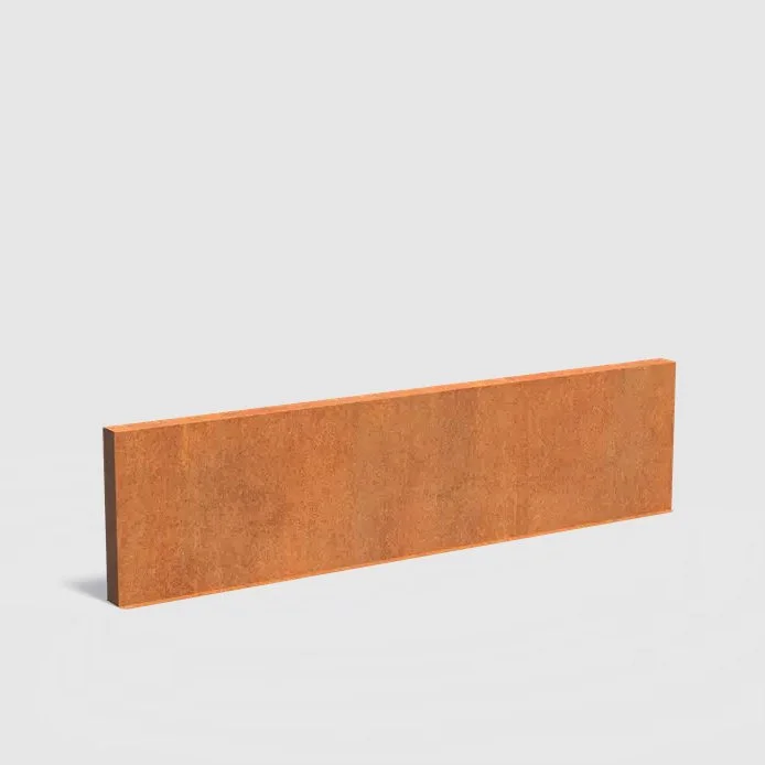A long, horizontal, rectangular brick with a reddish-brown color.