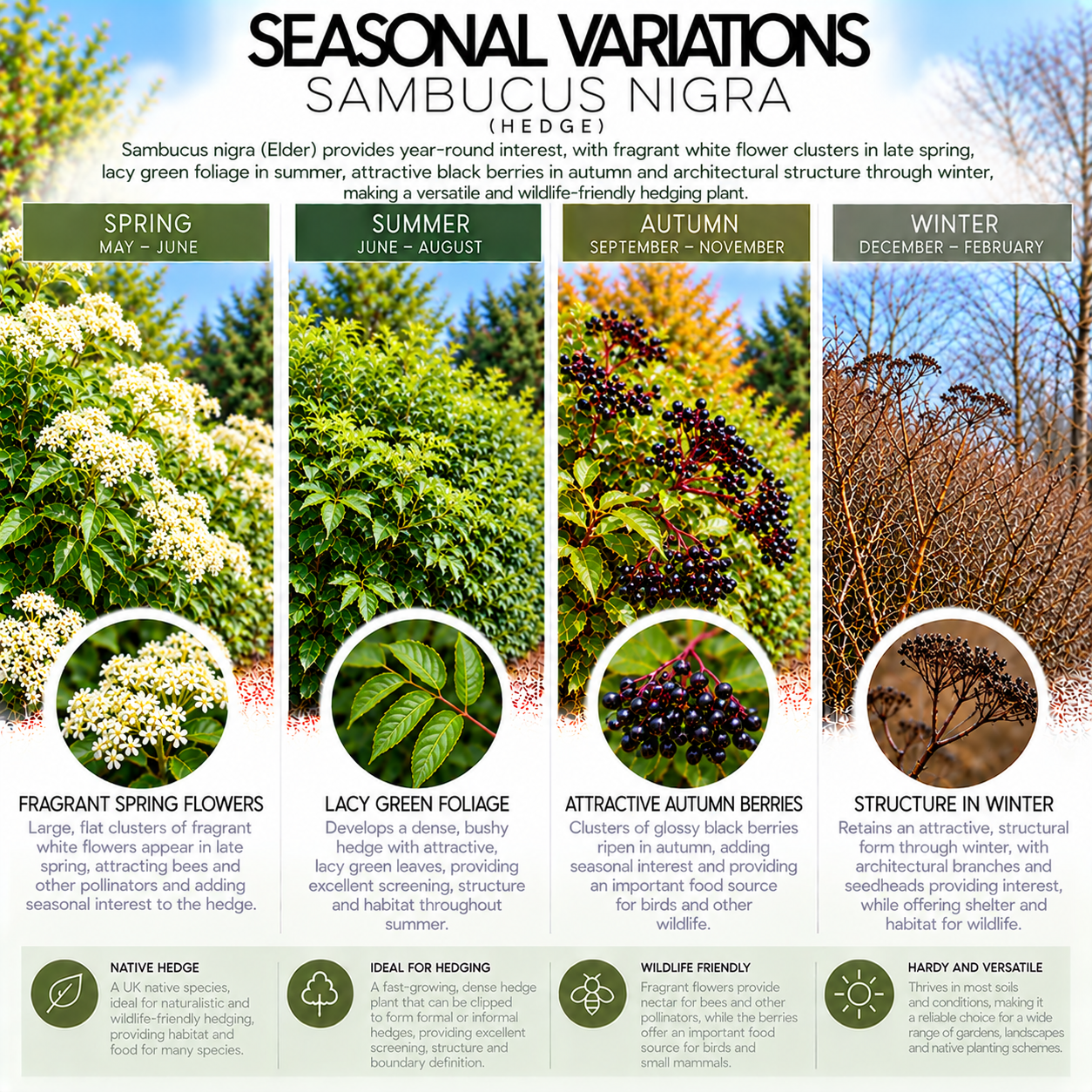 Sambucus nigra Hedging (Rootballed)
