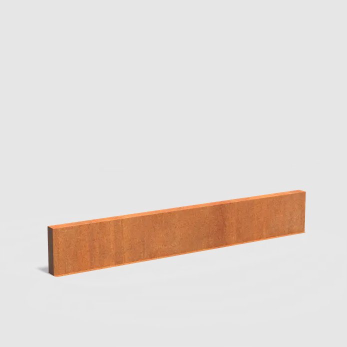 A single wooden shelf against a light gray background.