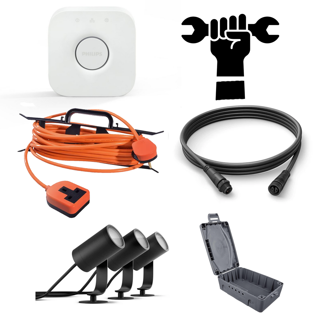 Philips Hue Lily Spotlight Starter Pack – 3 Lights Installed