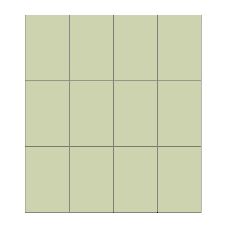 A color calibration or test image with a grid of small squares and larger squares, featuring various shades of green and gray for alignment and calibration purposes.