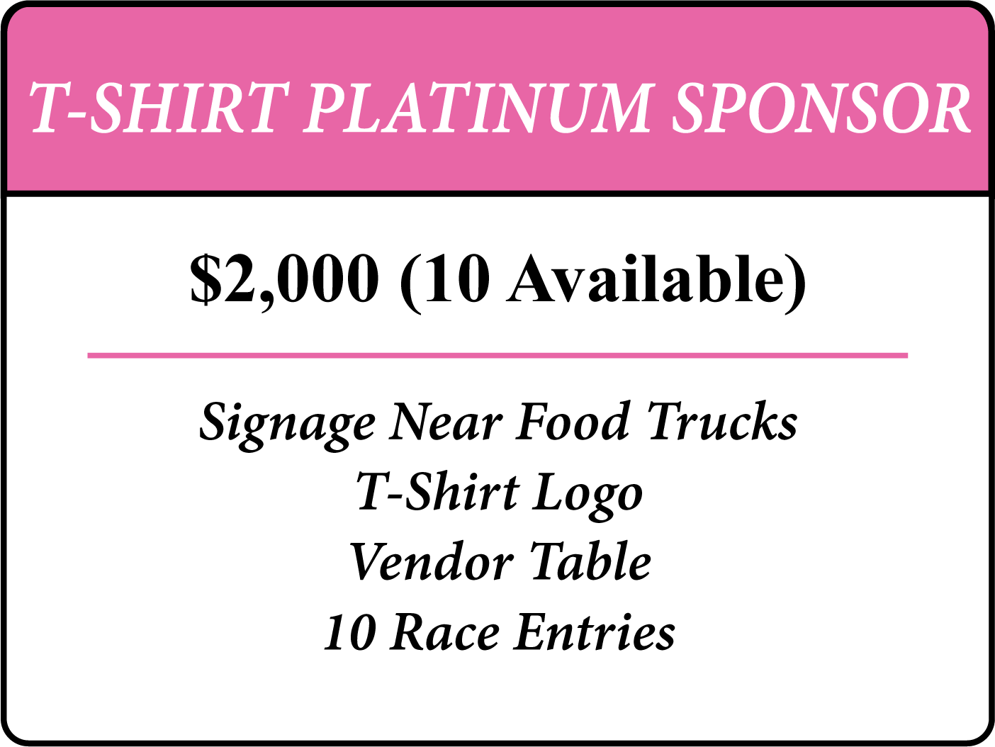 T-Shirt Platinum Sponsor