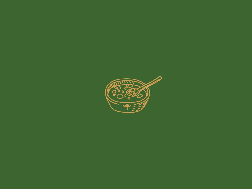 Chicken soup with rice noodles and Summer herbs