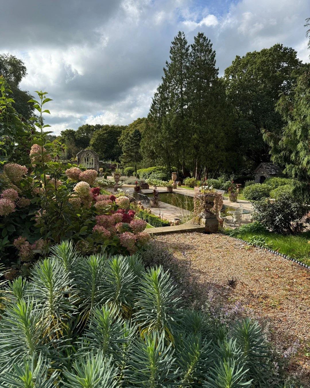 Gardens in the English Countryside will take your breath away! We strive to select garden antiques for our showroom that inspire moments like these.
. 
Visit our courtyard in-store or browse online to bring a little touch of history &amp; character h
