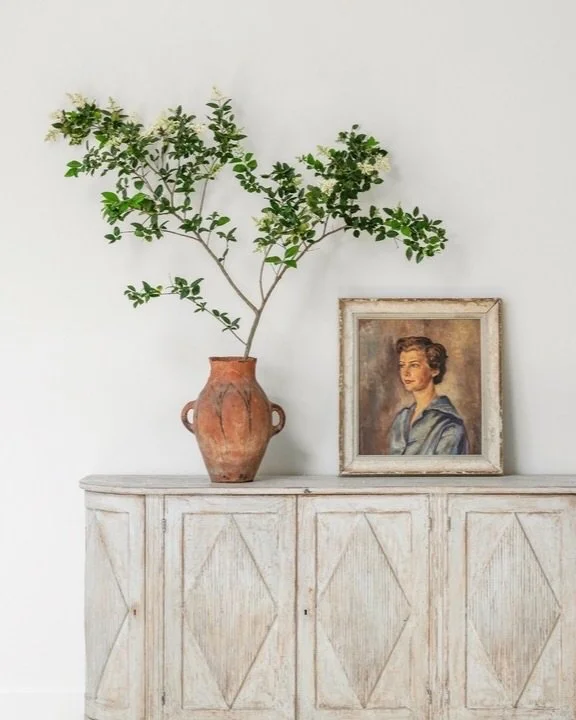 Subtle texture of aged wood patina &amp; worn painted finishes add depth that instantly brings a &lsquo;lived in&rsquo; feel to modern spaces. From Swedish styles to French classics, our showroom offers a large variety of furniture, lighting, art &am