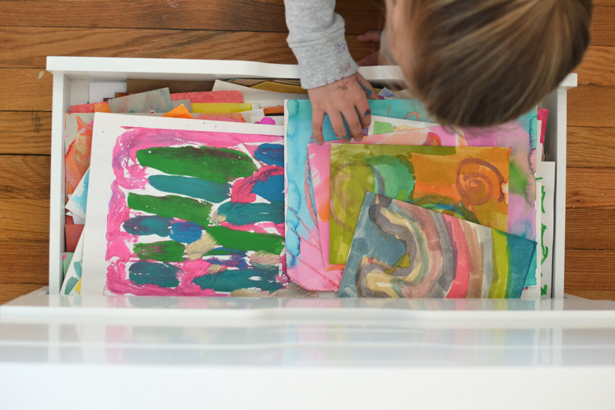 Organize Kids' Artwork - So Much Better With Age