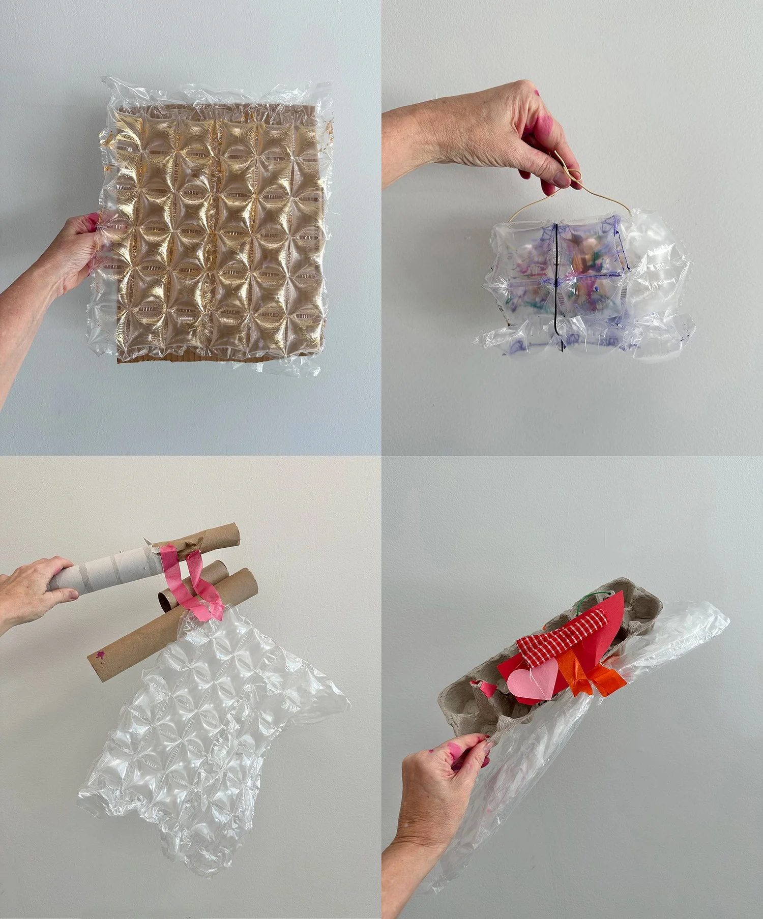 Bubble wrap is a playful, open-ended material for young inventors.