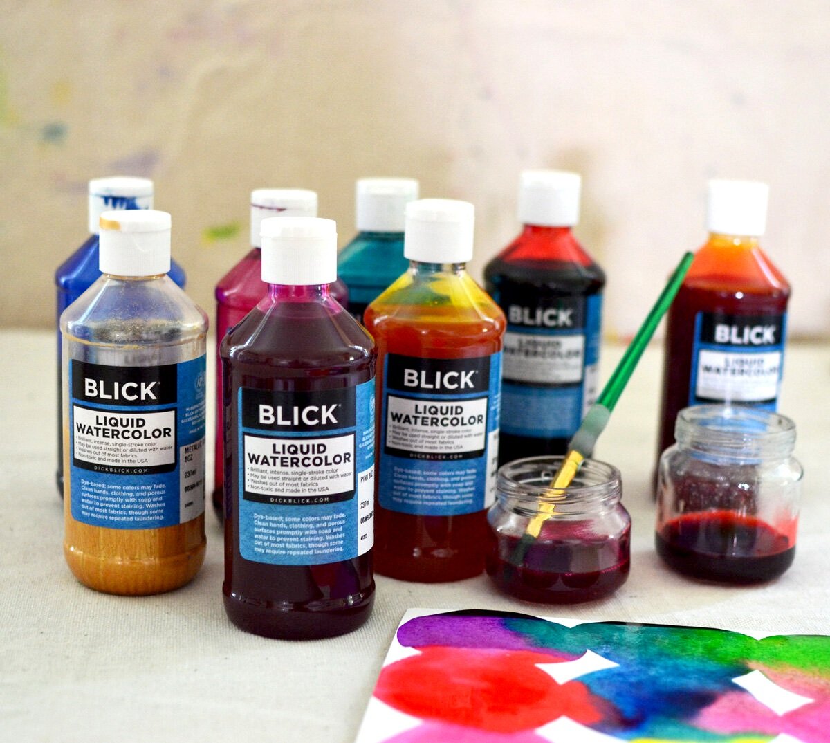 Blick Liquid Watercolor - Blue, 8 oz bottle