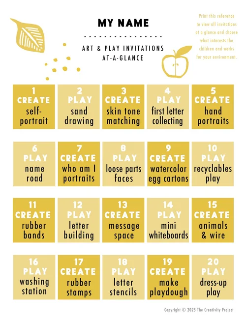 Art & Play Guides — The Creativity Project | Creativity belongs in ...