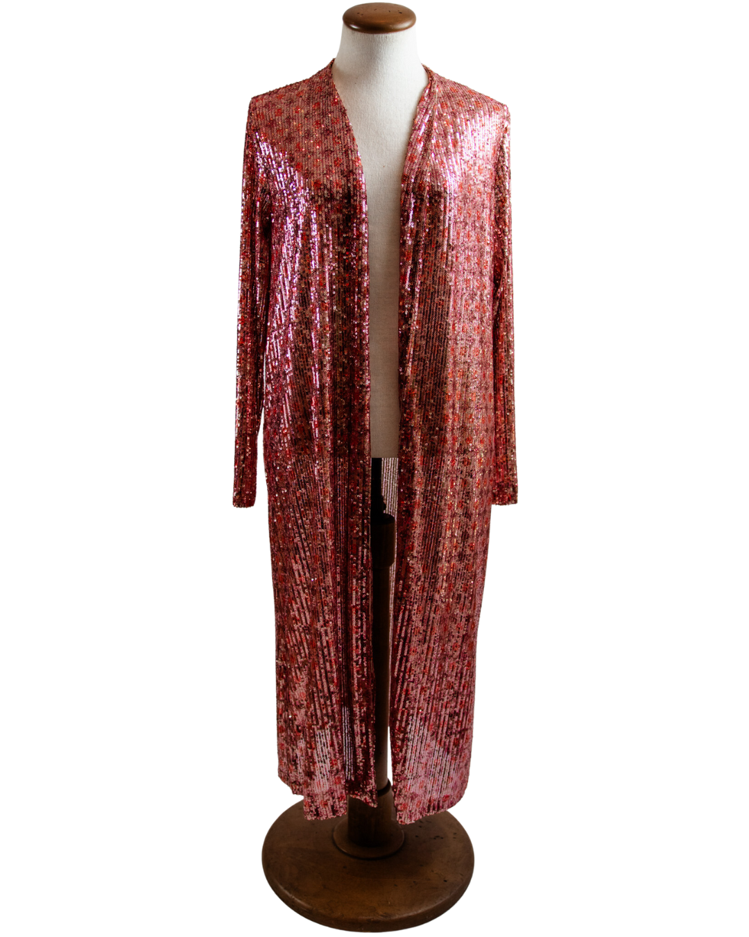 Pink Sequin Duster — Jaryam