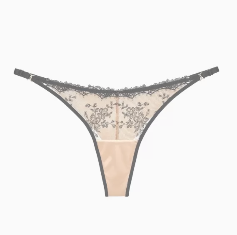 Black and Nude Thong