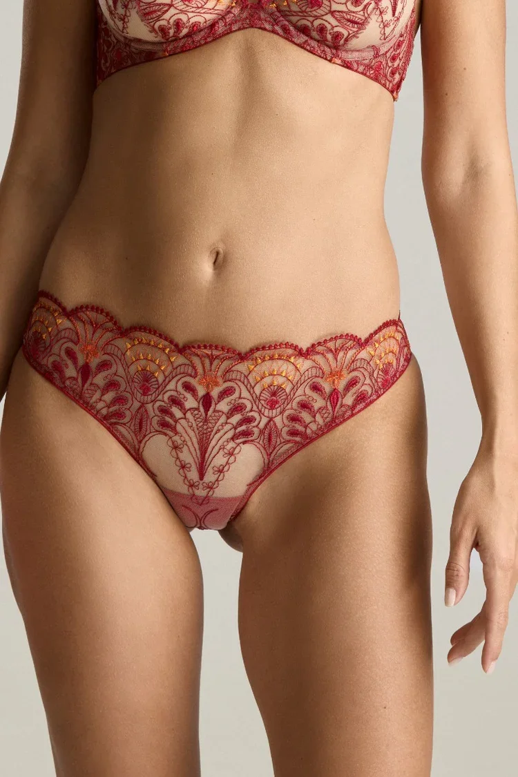 Dark Red Lace Pantie
