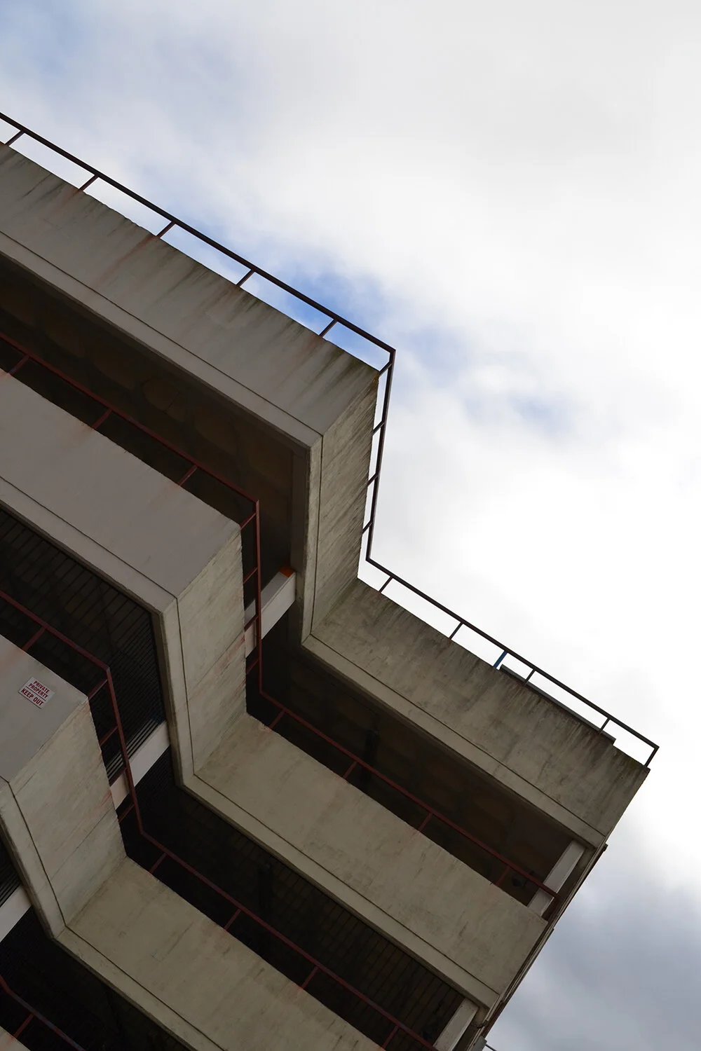 Wolverhampton Modernist Architecture  Carpark Brutalist Concrete