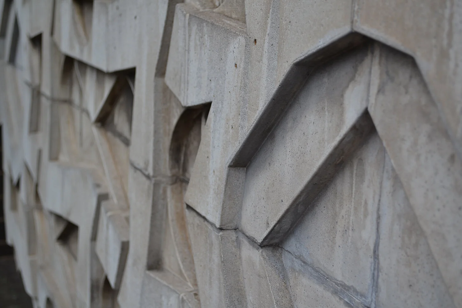 Wolverhampton Modernist Architecture  Brutalist Concrete Mural Relief 