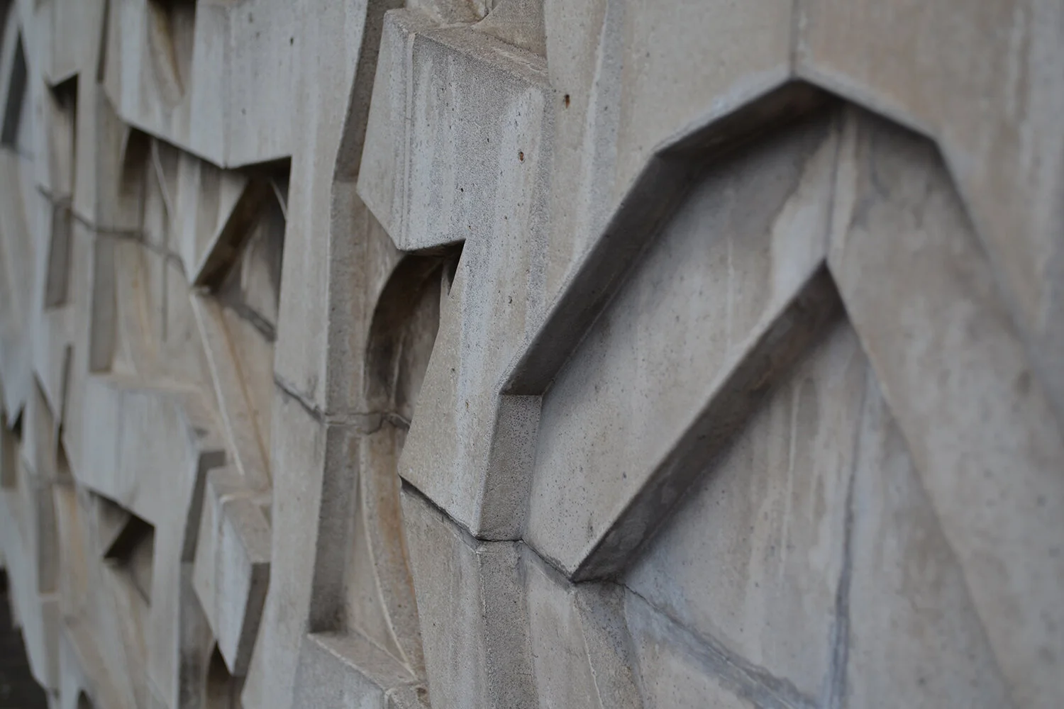 Wolverhampton Modernist Architecture  Brutalist Concrete Mural Relief 