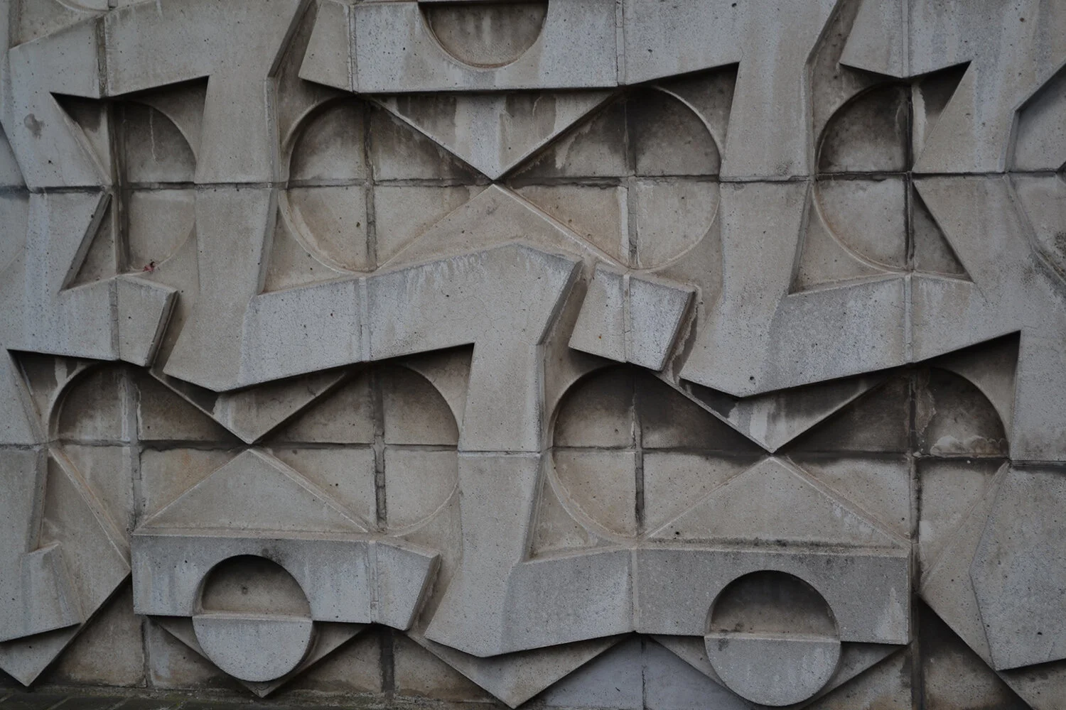 Wolverhampton Modernist Architecture  Brutalist Concrete Mural Relief 