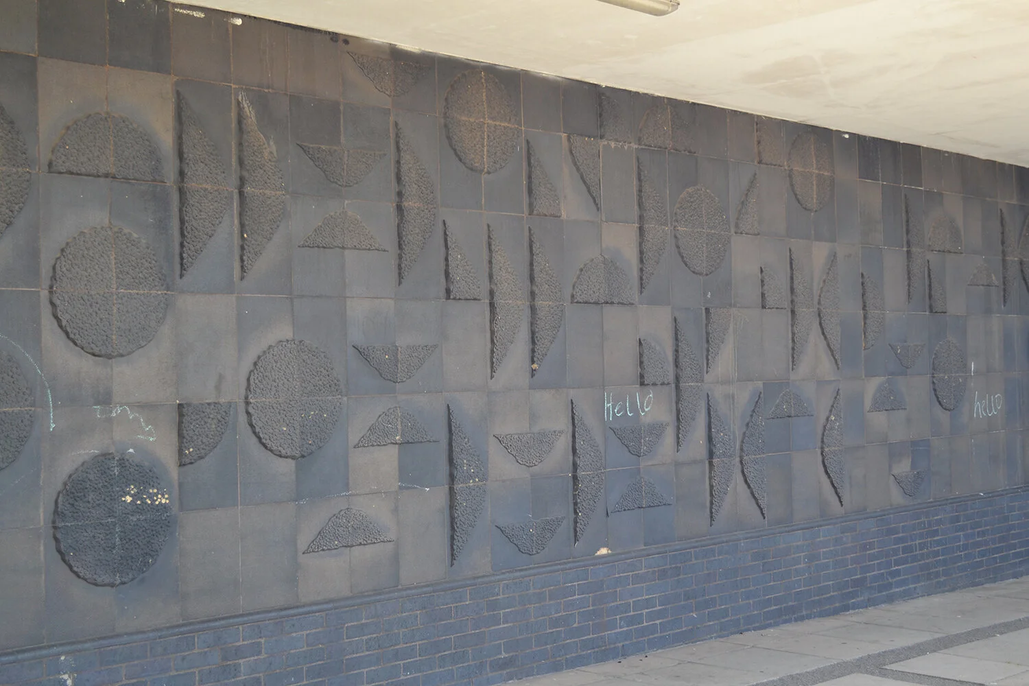 Coventry Bell Green Flats Modernist Postwar Architecture Sainsbury's Concrete Relief Mural