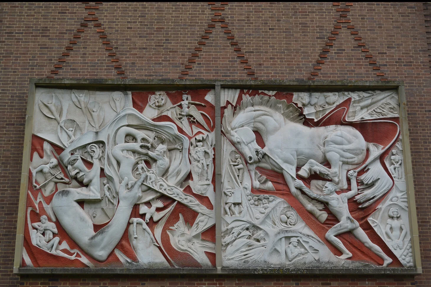 Walter Ritchie Man's Struggle Mural Coventry Herbert Art Gallery