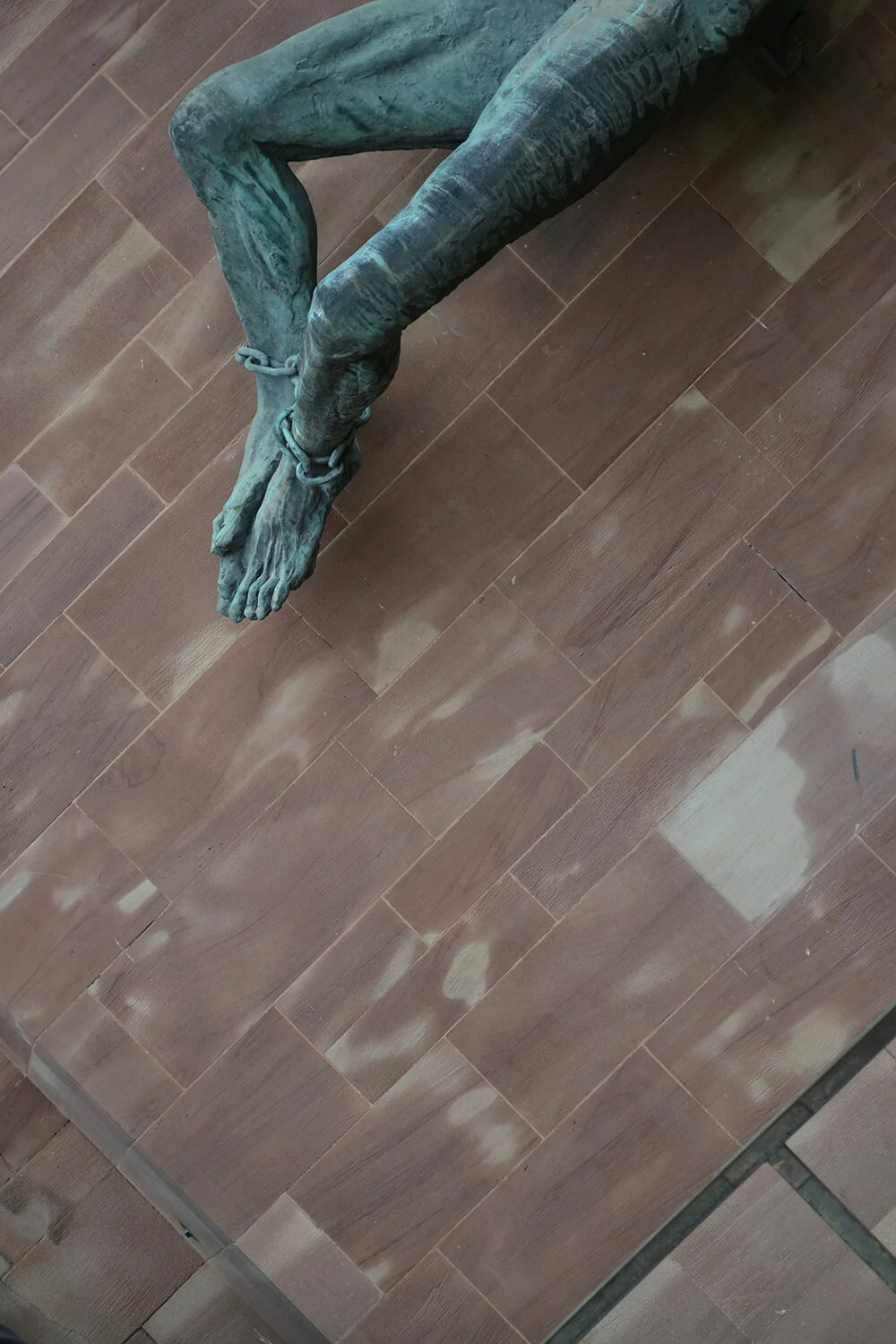 Coventry Cathedral Statue Feet St Michael's Victory over the Devil Jacob Epstein