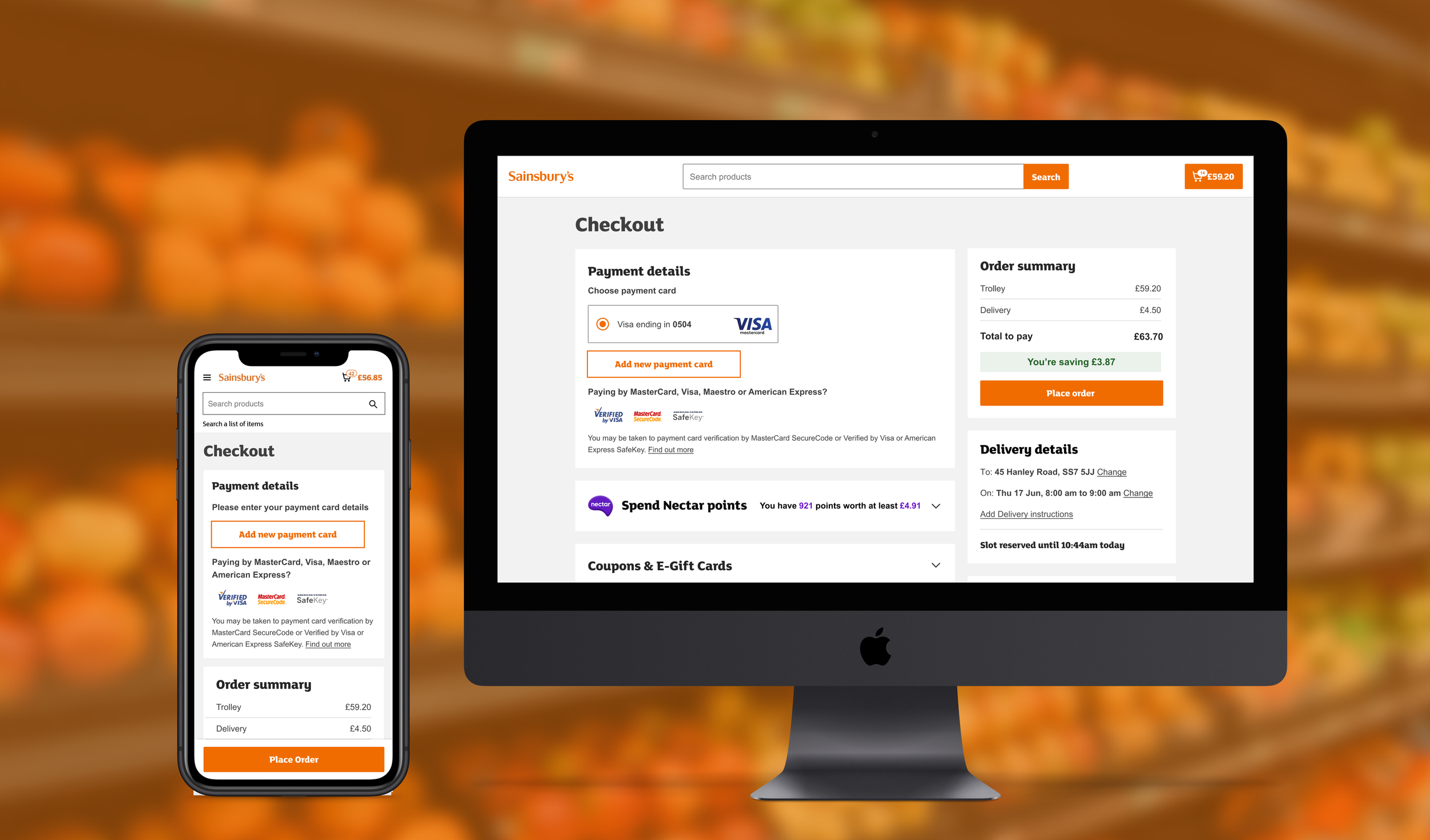 Sainsbury's Website Checkout