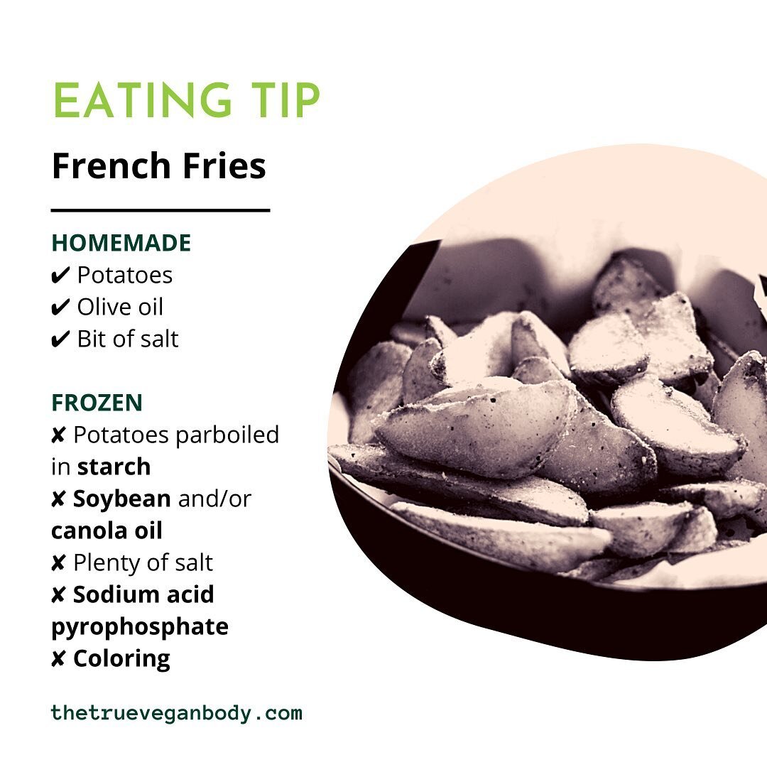 HOMEMADE FRENCH FRIES: 

🍃  Have no additives, no preservatives; they do not add extra toxins into your body.

🍃  You only need a sprinkle of sea salt to bring out the delicious taste.

🍃  They retain the unique potato flavor better than any of th