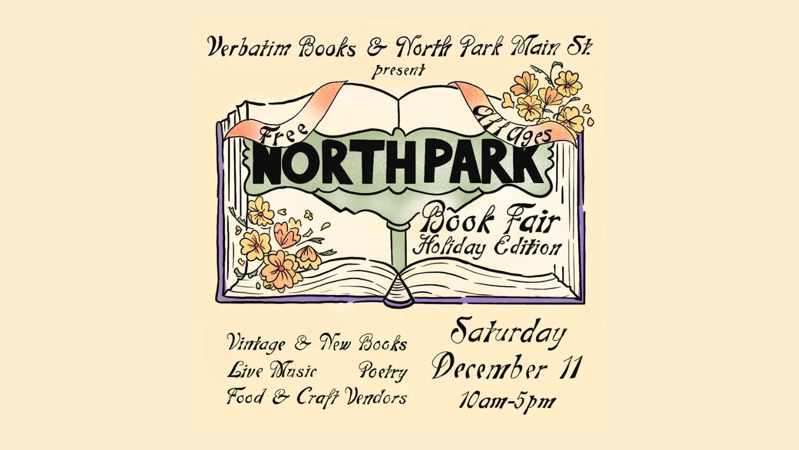 Join us at the North Park Book Fair: Holiday Edition!